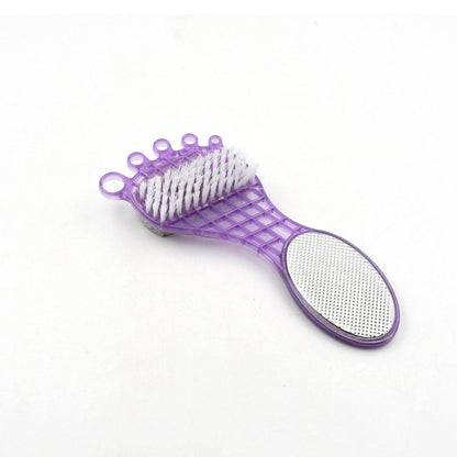 4 in 1 Pedicure Tool for Rough & Dry Feet Dual-Sided with Pumice Stone Soft Brush Steel Scrubber & Emery File Softens Hard Foot Corns & Calluses Cleanses & Smoothens Dull Feet - infinityexculsivestore.com