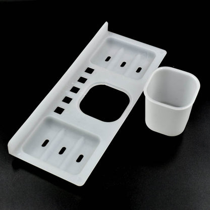 4 in 1 Plastic Soap Dish and plastic soap dish tray used in bathroom and kitchen purposes. - infinityexculsivestore.com