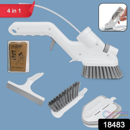 4 in 1 Scrub Brushes for Cleaning 4 Types of Brush Head Replacements (1 Set) - infinityexculsivestore.com