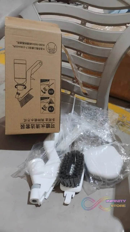 4 in 1 Scrub Brushes for Cleaning 4 Types of Brush Head Replacements (1 Set) - infinityexculsivestore.com
