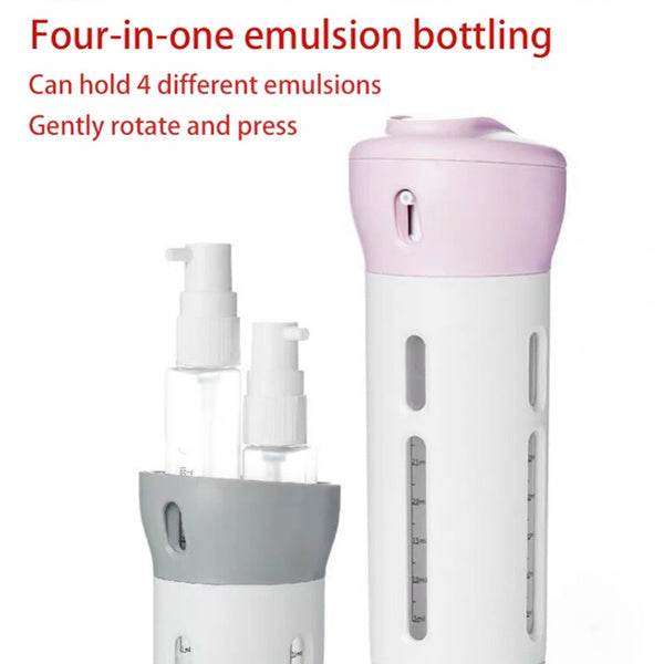 4 in 1 Travel Dispenser Bottle Set Travel Refillable Cosmetic Containers Set - infinityexculsivestore.com