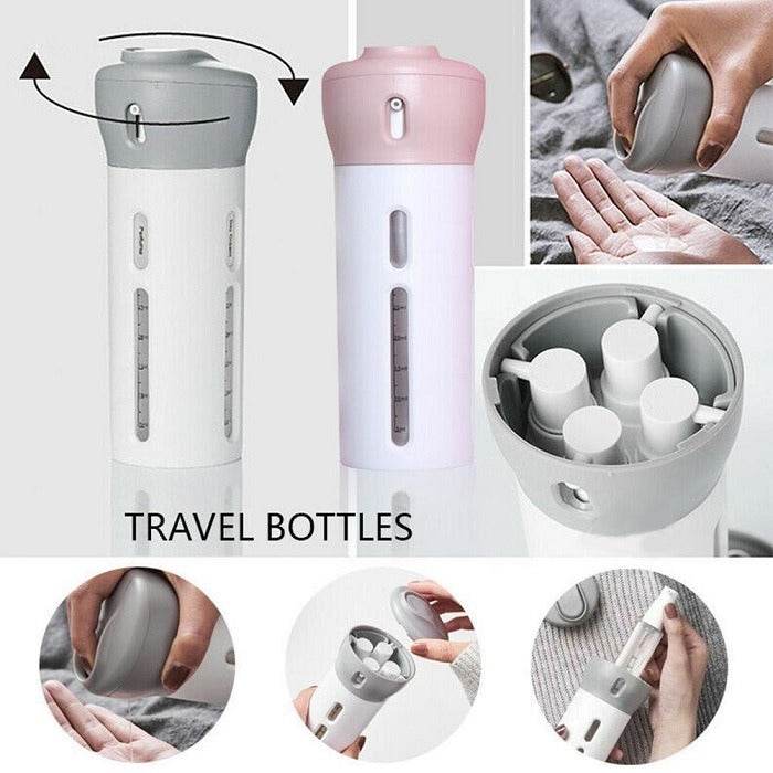 4 in 1 Travel Dispenser Bottle Set Travel Refillable Cosmetic Containers Set - infinityexculsivestore.com