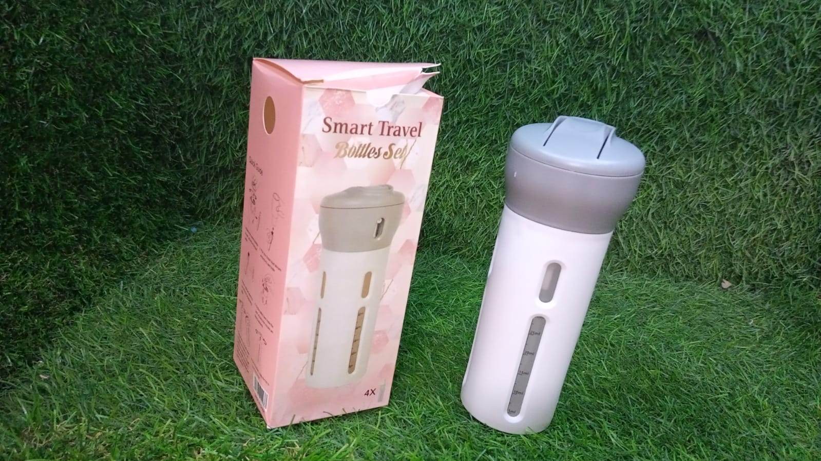 4 in 1 Travel Dispenser Bottle Set Travel Refillable Cosmetic Containers Set - infinityexculsivestore.com
