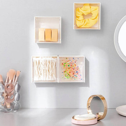 4037Adhesive Wall Mounted Flip Storage Box Holder Small Object Storage Case ( 1 pcs ) - infinityexculsivestore.com