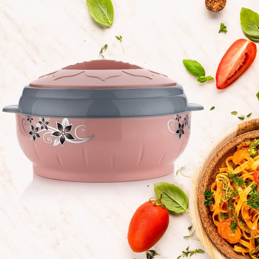 4500ml Insulated Casserole Box (Steel): Floral Print, Keeps Food Hot/Cold - infinityexculsivestore.com