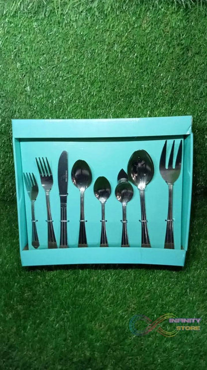 45Pc Stainless steel Flatware Set Used For Dinner, Breakfast And Lunch Purposes In All Kinds Of Places. - infinityexculsivestore.com