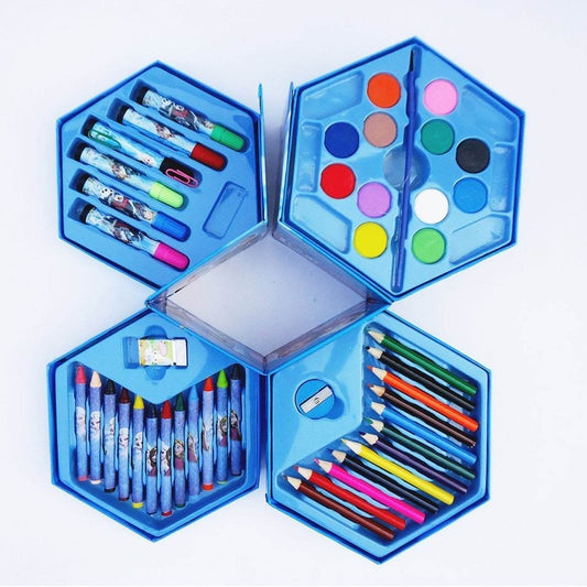46 Pcs Plastic Art Colour Set with Color , Crayons, Oil Pastel and Sketch Pens - infinityexculsivestore.com