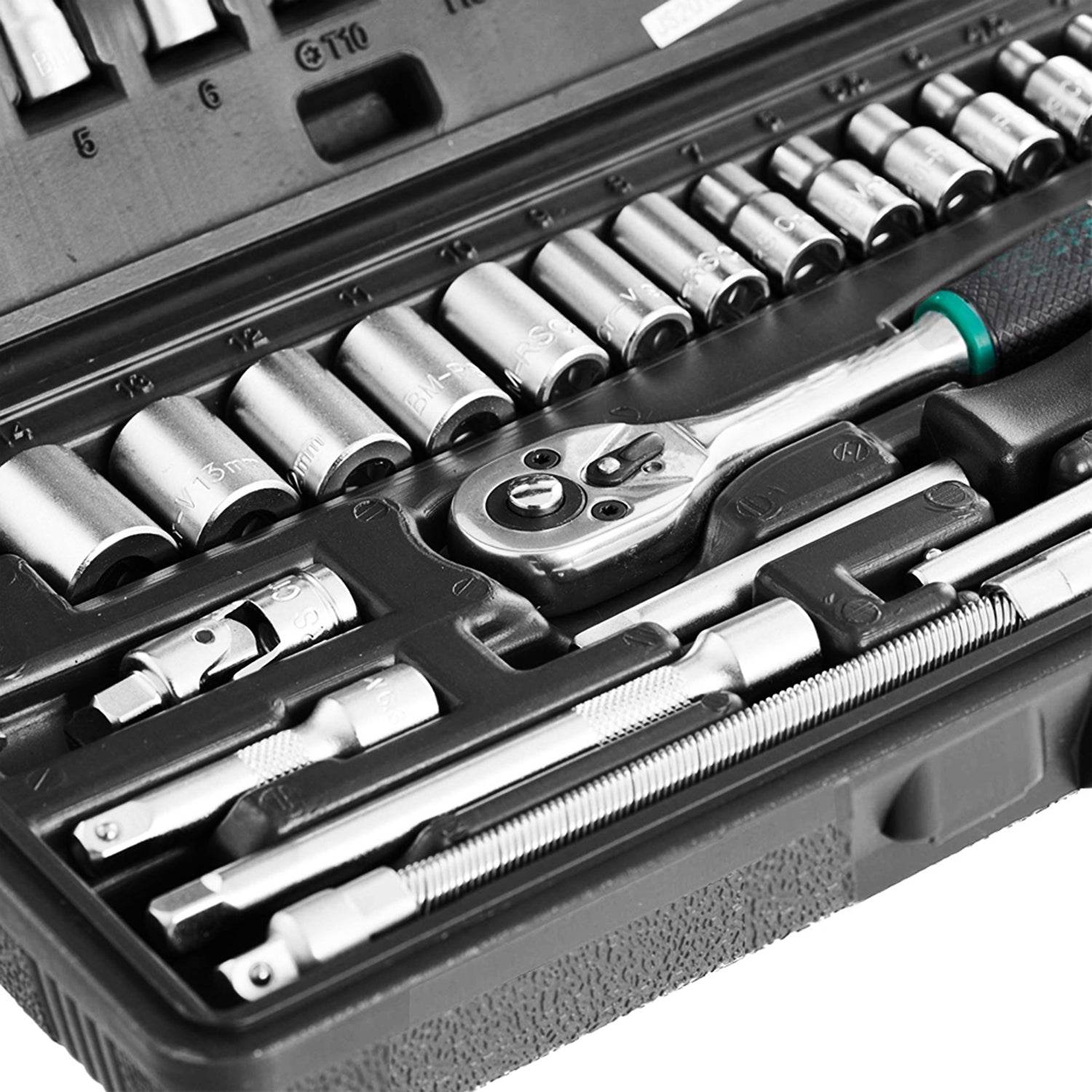 46pcs Metal 1 / 4"" Socket Set (Black, 46pcs) - infinityexculsivestore.com