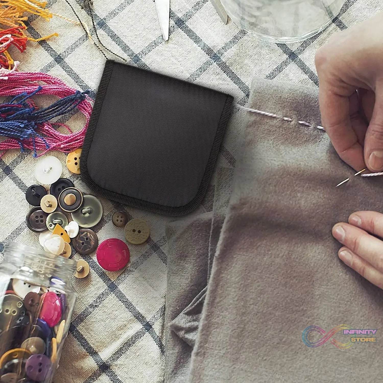 48 Pc Purse Sewing Set used for sewing of clothes and fabrics including all home purposes. - infinityexculsivestore.com