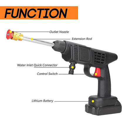48V Car Washer Gun Wireless High Pressure Washer Water Spray Gun, Car washing Kit - infinityexculsivestore.com