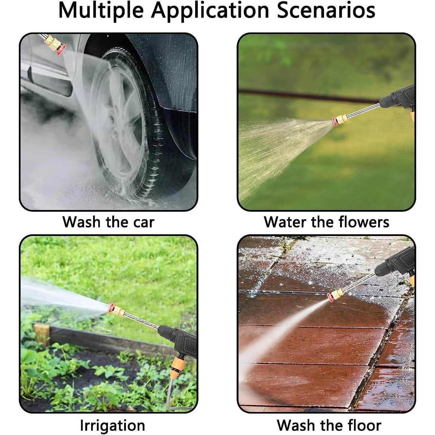 48V Car Washer Gun Wireless High Pressure Washer Water Spray Gun, Car washing Kit - infinityexculsivestore.com
