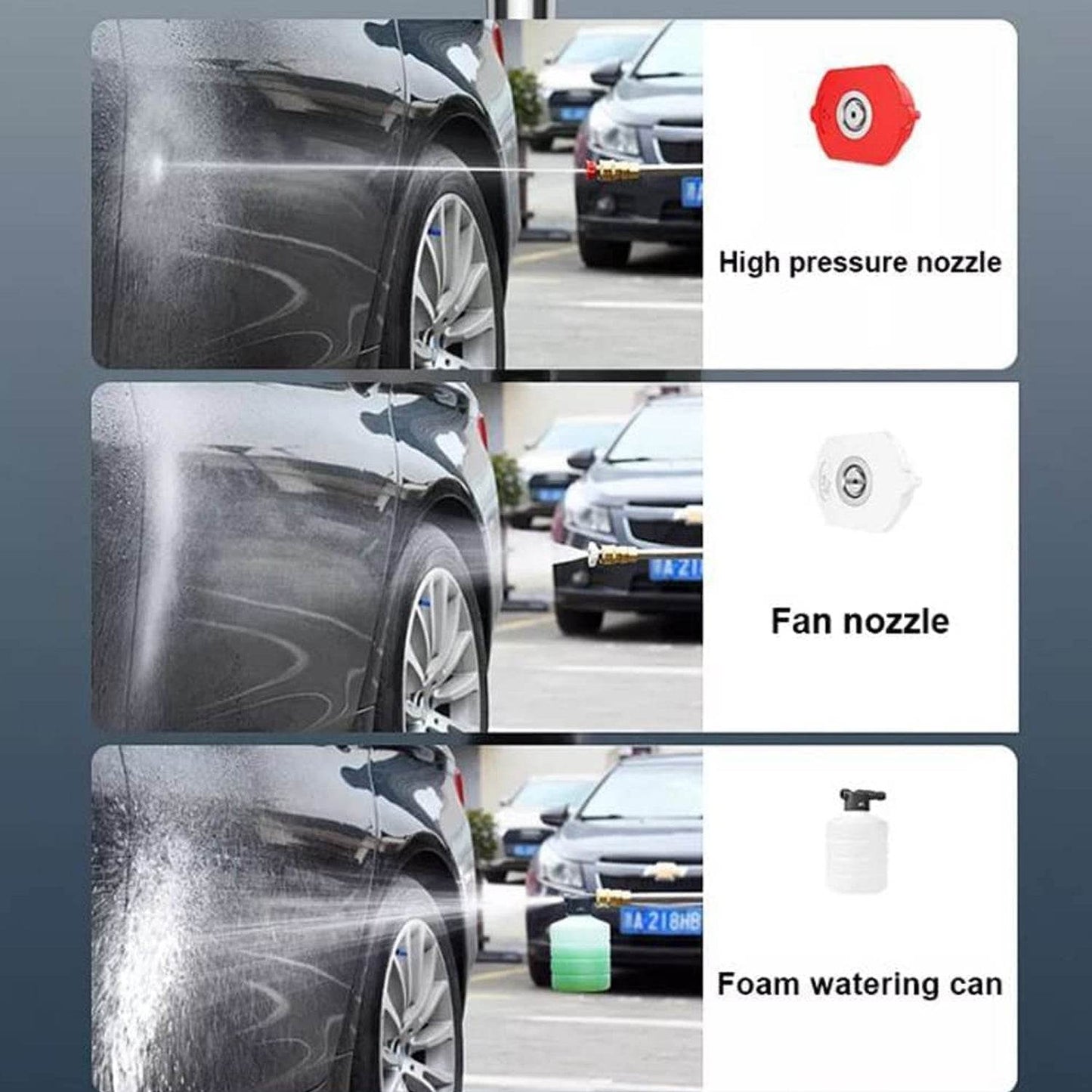 48V Car washing Kit, Portable Pressure Washer with, Rechargeable | Cordless Pressure Washer Gun | Handheld Pressure Washer for Car | Car Washer Gun (Type 1- Single Battery) - infinityexculsivestore.com