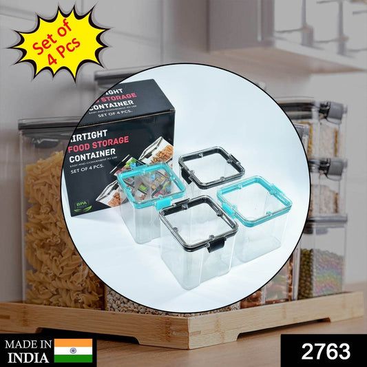 4Pc Square Container 700Ml Used For Storing Types Of Food Stuffs And Items. - infinityexculsivestore.com