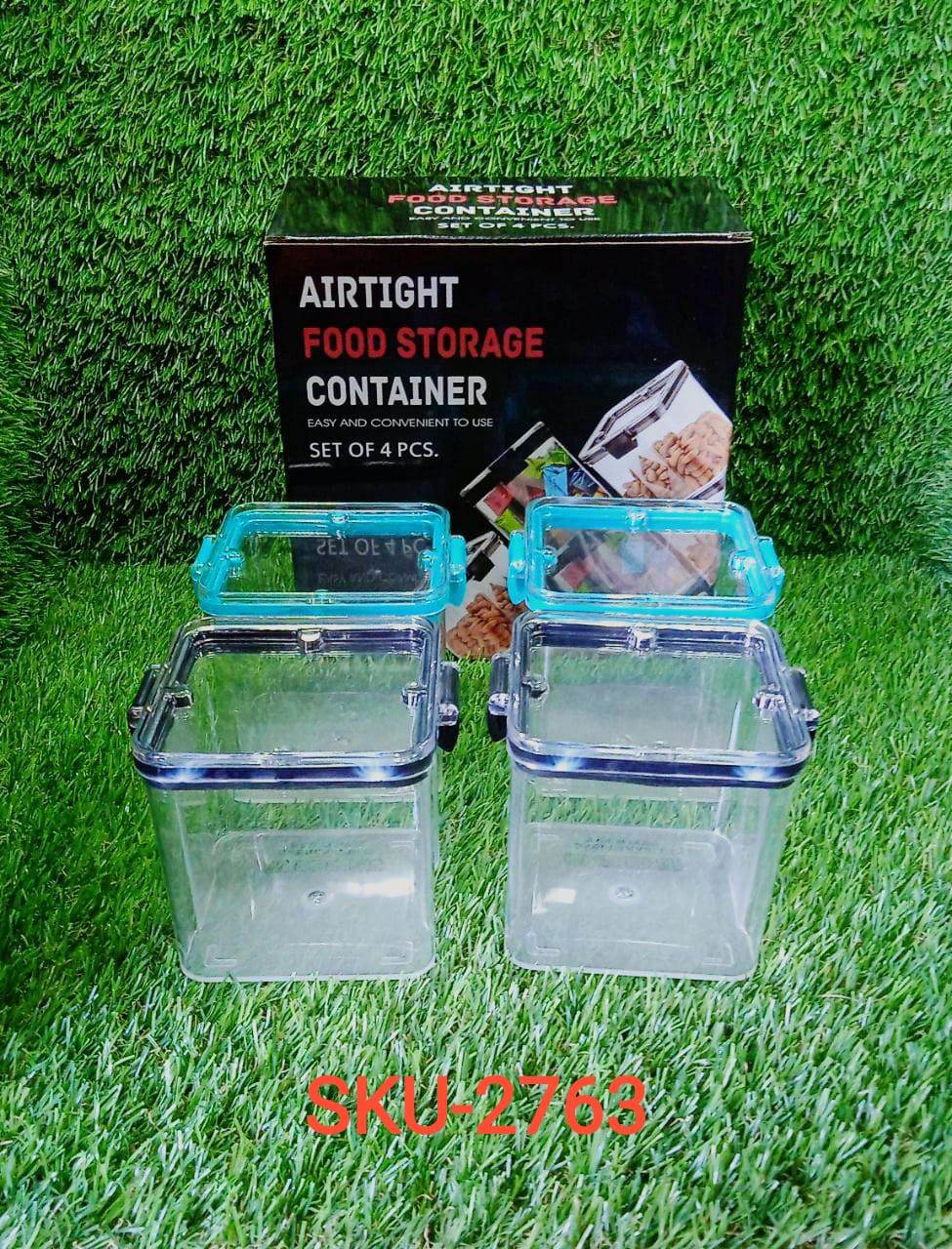 4Pc Square Container 700Ml Used For Storing Types Of Food Stuffs And Items. - infinityexculsivestore.com