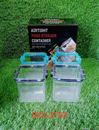 4Pc Square Container 700Ml Used For Storing Types Of Food Stuffs And Items. - infinityexculsivestore.com