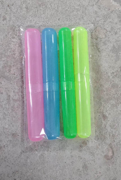 4pc Plastic Toothbrush Cover, Anti Bacterial Toothbrush Container - Tooth Brush Travel Covers, Case, Holder, Cases - infinityexculsivestore.com