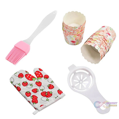 4pc kitchen tools 1pc spatula brush 1pc oven glove 1pc egg yolk separator and paper cup set of 25pcs - infinityexculsivestore.com