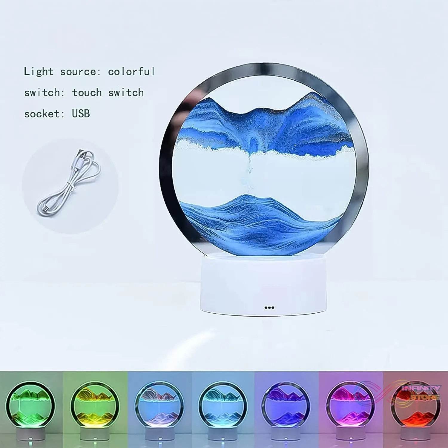 5 Color Light Moving Sand Art Picture (1 Pc) - infinityexculsivestore.com