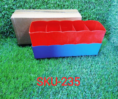 5 Compartments Socks / Handkerchief / Underwear Storage Box Socks Drawer Closet Organizer Storage Boxes (pack of 2) - infinityexculsivestore.com