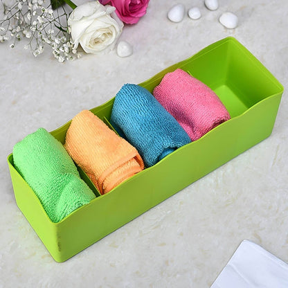 5 Compartments Socks / Handkerchief / Underwear Storage Box Socks Drawer Closet Organizer Storage Boxes (pack of 4) - infinityexculsivestore.com