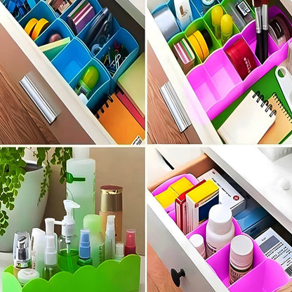 5 Compartments Socks / Handkerchief / Underwear Storage Box Socks Drawer Closet Organizer Storage Boxes (pack of 4) - infinityexculsivestore.com