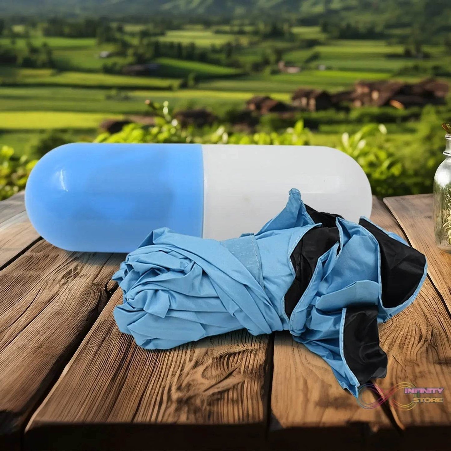 5 Fold Manual Open Umbrella With Capsule Case (1 Pc) - infinityexculsivestore.com