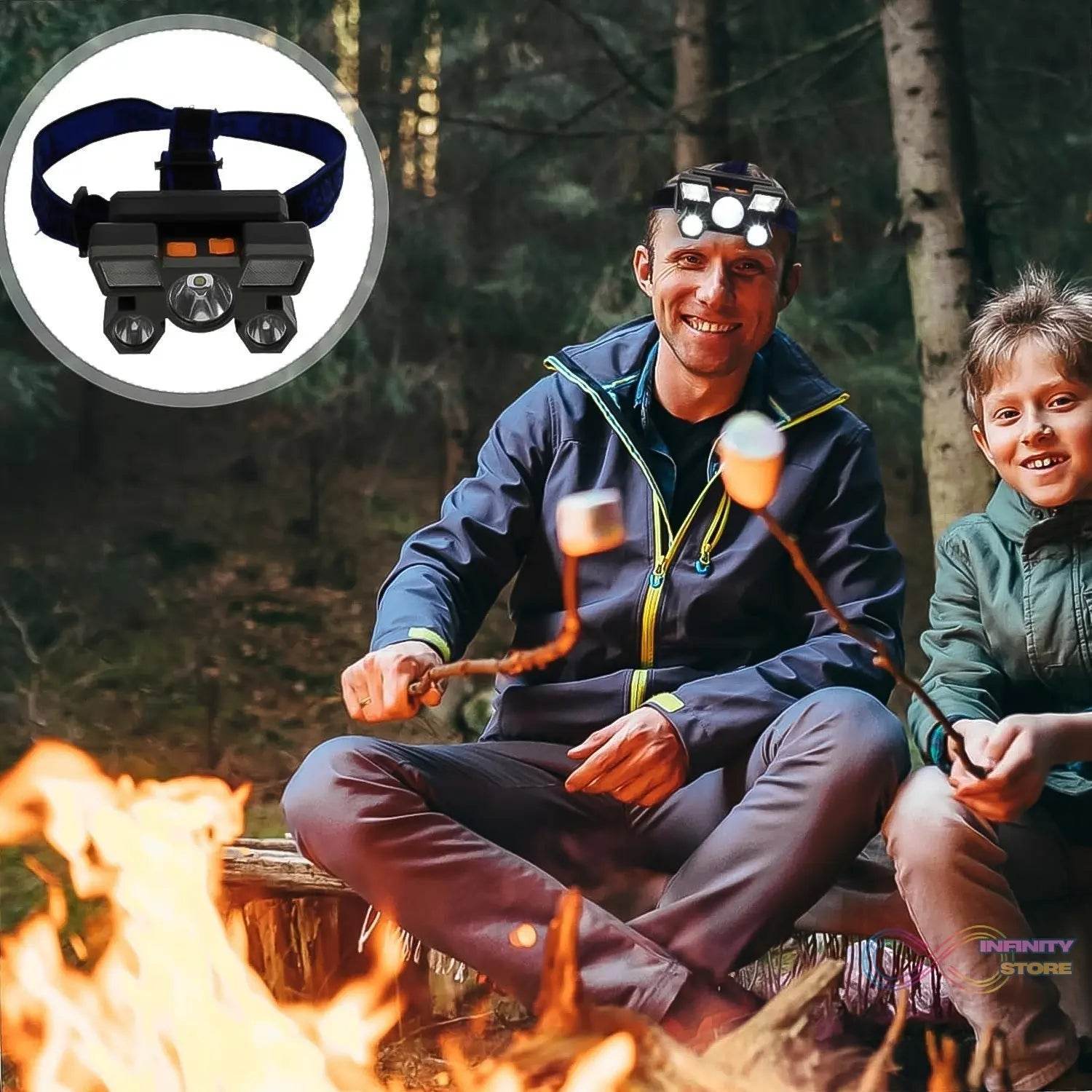 5 LED Headlamp USB Rechargeable Head Light (1 Pc) - infinityexculsivestore.com