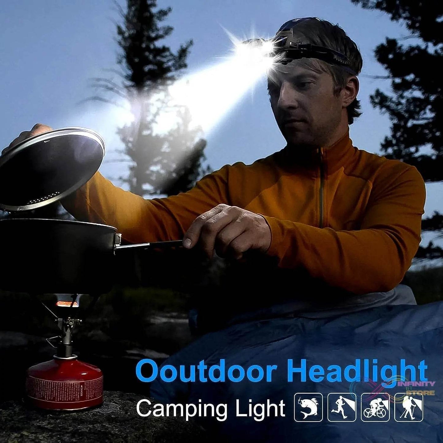 5 LED Headlamp USB Rechargeable Head Light (1 Pc) - infinityexculsivestore.com