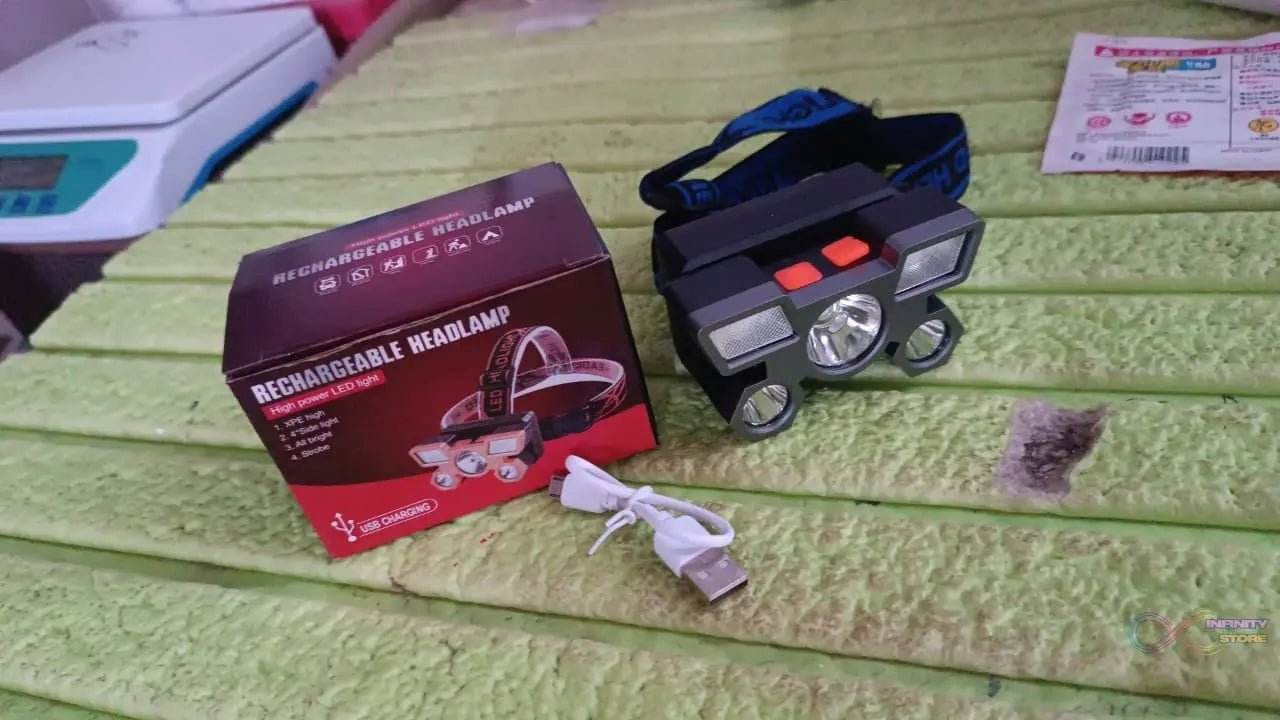 5 LED Headlamp USB Rechargeable Head Light (1 Pc) - infinityexculsivestore.com