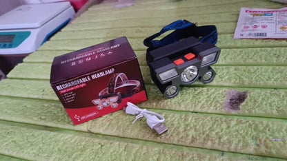 5 LED Headlamp USB Rechargeable Head Light (1 Pc) - infinityexculsivestore.com