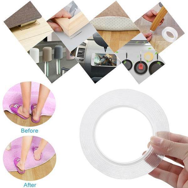 5 Meter Double Sided Adhesive Silicon Grip Gel Tape - infinityexculsivestore.com