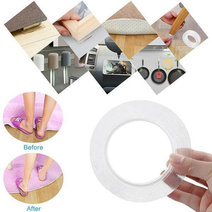 5 Meter Double Sided Adhesive Silicon Grip Gel Tape - infinityexculsivestore.com