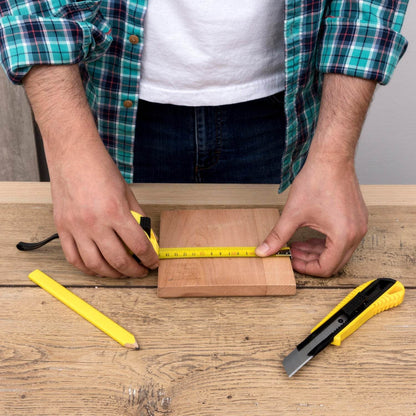 5 Meter Measuring Tape with Press Release Locking System, Measuring Tape with Transparent Gripper for Engineering/Hight/Decoration Measurement - infinityexculsivestore.com