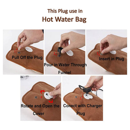 5 Pc Hot Water Bag in Water Stopper used as a stopper while injecting nails on walls etc. - infinityexculsivestore.com