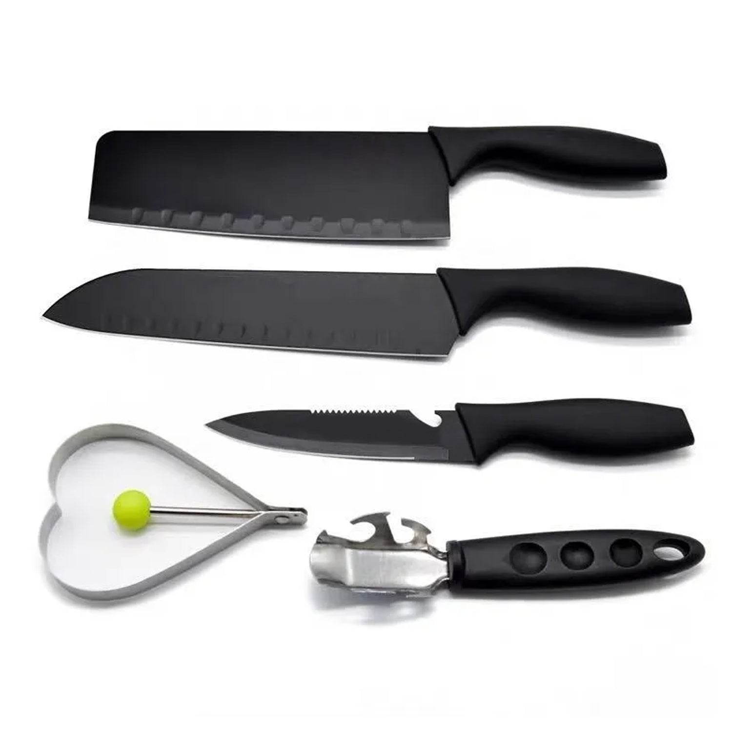 5-Piece Stainless Steel Kitchen Knife Set – Chef, Chopping, Utility, Butcher Knives - infinityexculsivestore.com