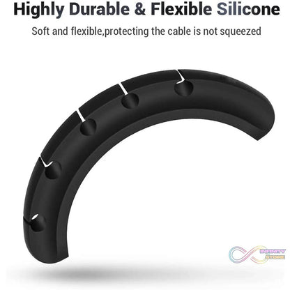 5 Slot Cable Clips - Silicone Adhesive Cord Management Organizer (1 Pc / 5 Slot) - infinityexculsivestore.com