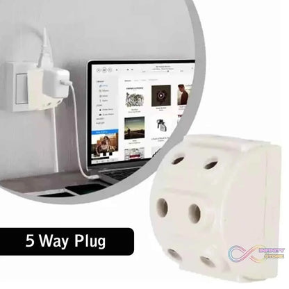 5-Way 2 Pin Multi-Plug Socket / Converter (1 Pc) - infinityexculsivestore.com