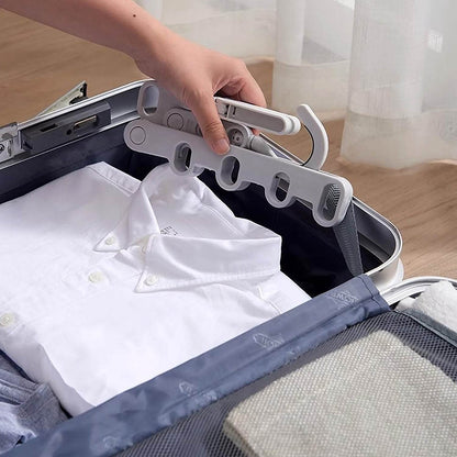 5 holes foldable clothes Hanger, travel clothes hanger, multifunctional clothes hanger, space-saving wall holder, clothes rack, robust clothes hanger for travel, indoors. - infinityexculsivestore.com