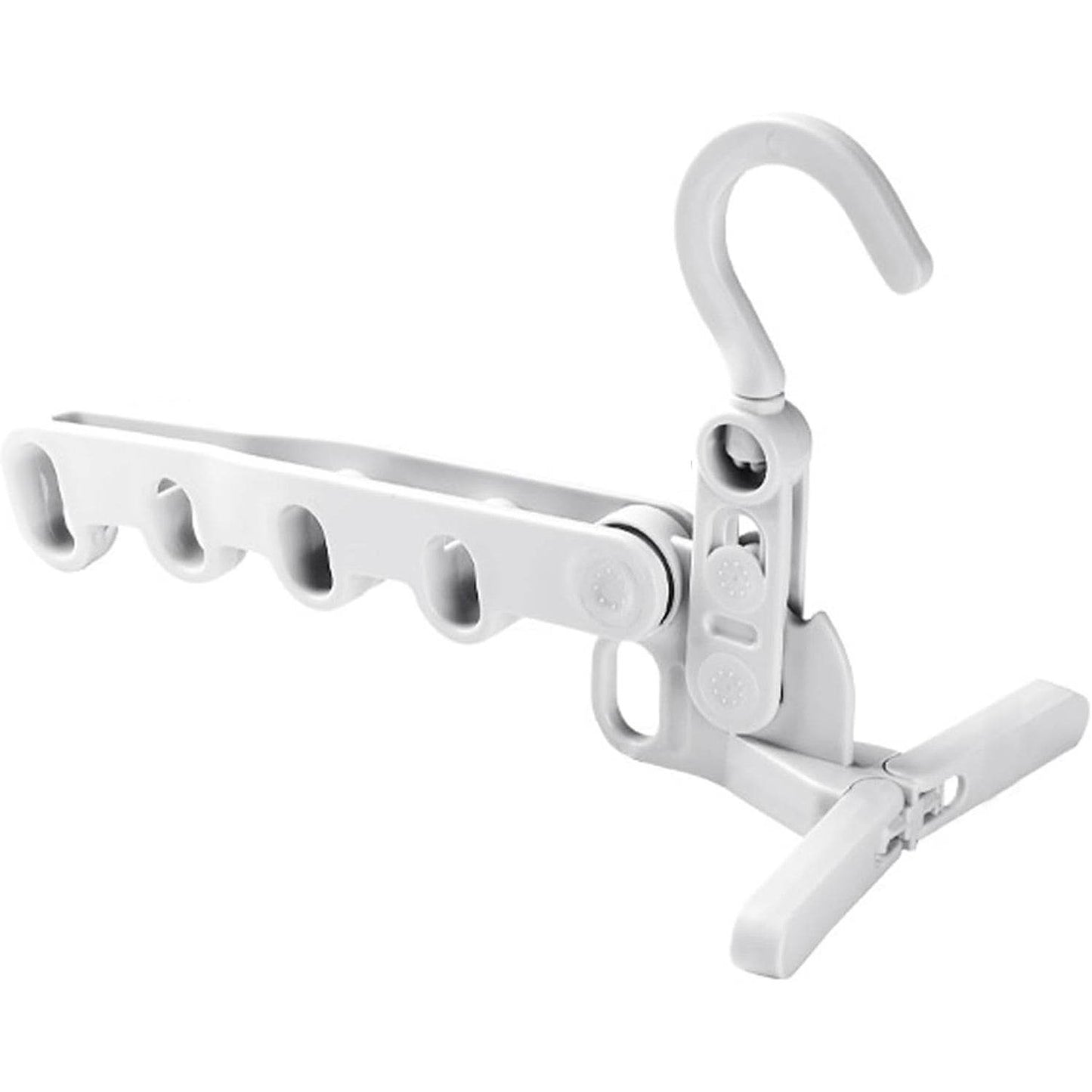 5 holes foldable clothes Hanger, travel clothes hanger, multifunctional clothes hanger, space-saving wall holder, clothes rack, robust clothes hanger for travel, indoors. - infinityexculsivestore.com