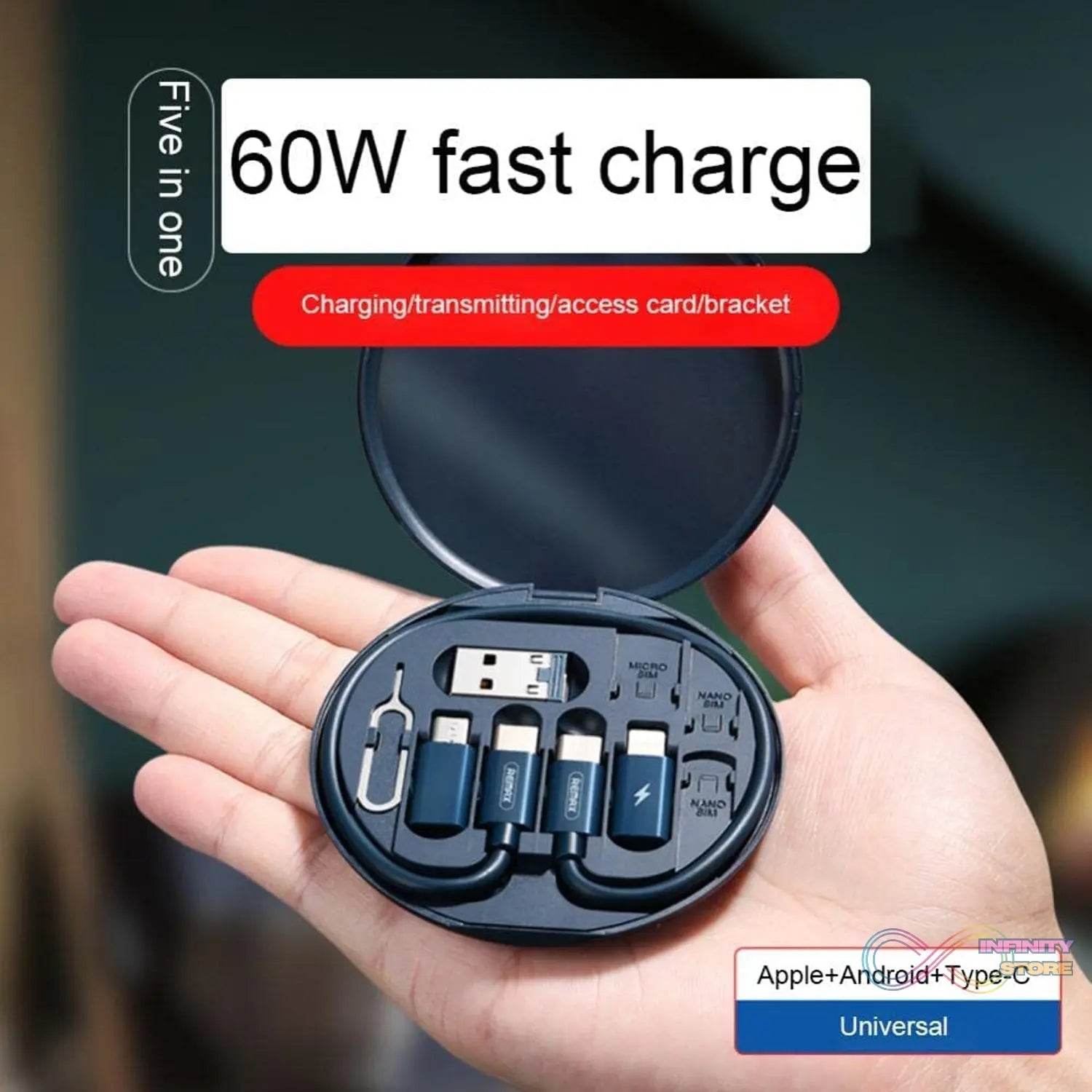 5-in-1 Charging Kit: Universal Cable for Every Device! - infinityexculsivestore.com