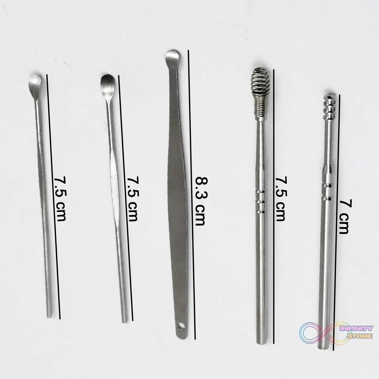5-in-1 Ear Wax Cleaner- Resuable Ear Cleaning Tools With Plastic Case (5 Pcs Set) - infinityexculsivestore.com