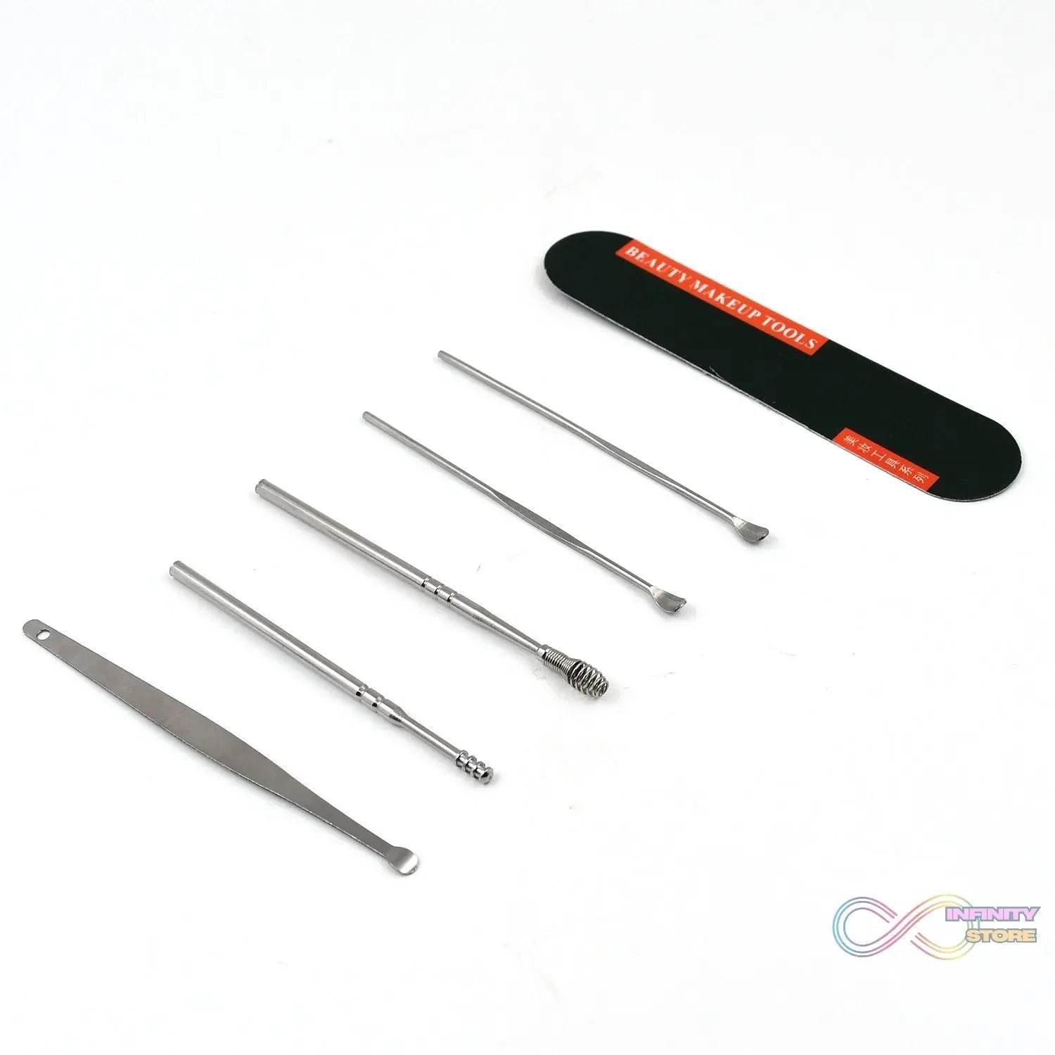 5-in-1 Ear Wax Cleaner- Resuable Ear Cleaning Tools With Plastic Case (5 Pcs Set) - infinityexculsivestore.com