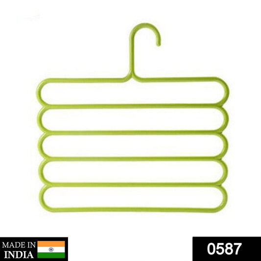 5 in 1 Multipurpose Plastic Hanger, Assorted (5-Layer) - infinityexculsivestore.com