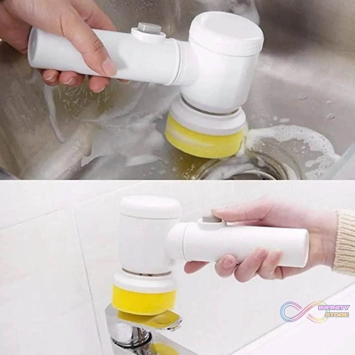 5in1 Home Kitchen Electric Cleaning Brush, Electric Spin Scrubber - infinityexculsivestore.com