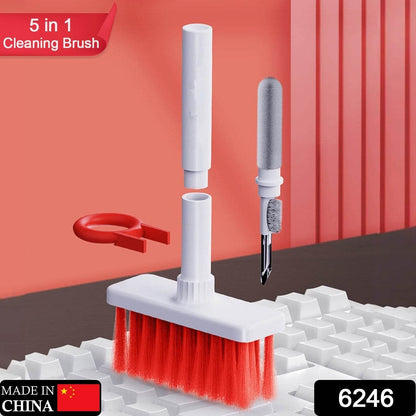 5in1 Multi - Function Soft Dust Clean Bush for Computer Cleaning, with Corner Gap Duster Keycap Puller Remover for Gamer Pc (White) - infinityexculsivestore.com