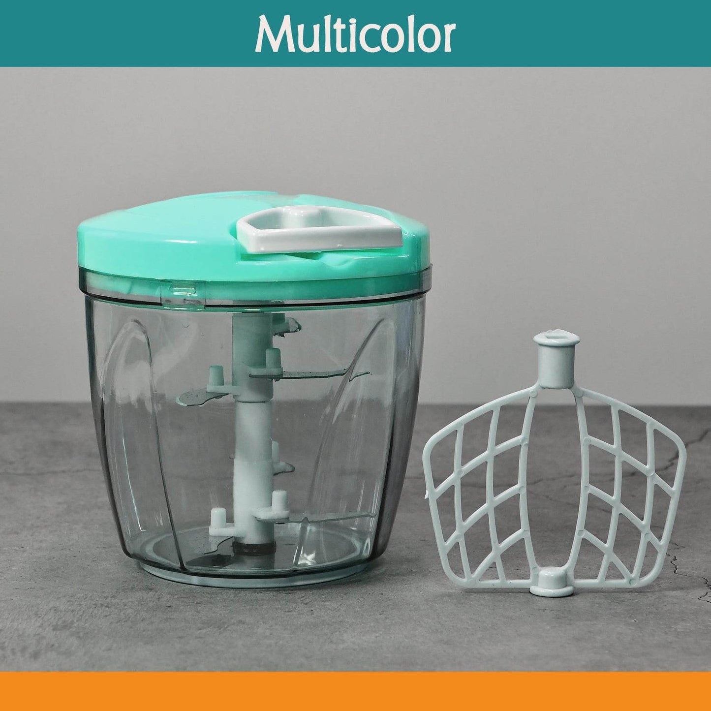 6 BLADE 2IN1 MANUAL FOOD CHOPPER, COMPACT & POWERFUL HAND HELD VEGETABLE CHOPPER (1000Ml) - infinityexculsivestore.com