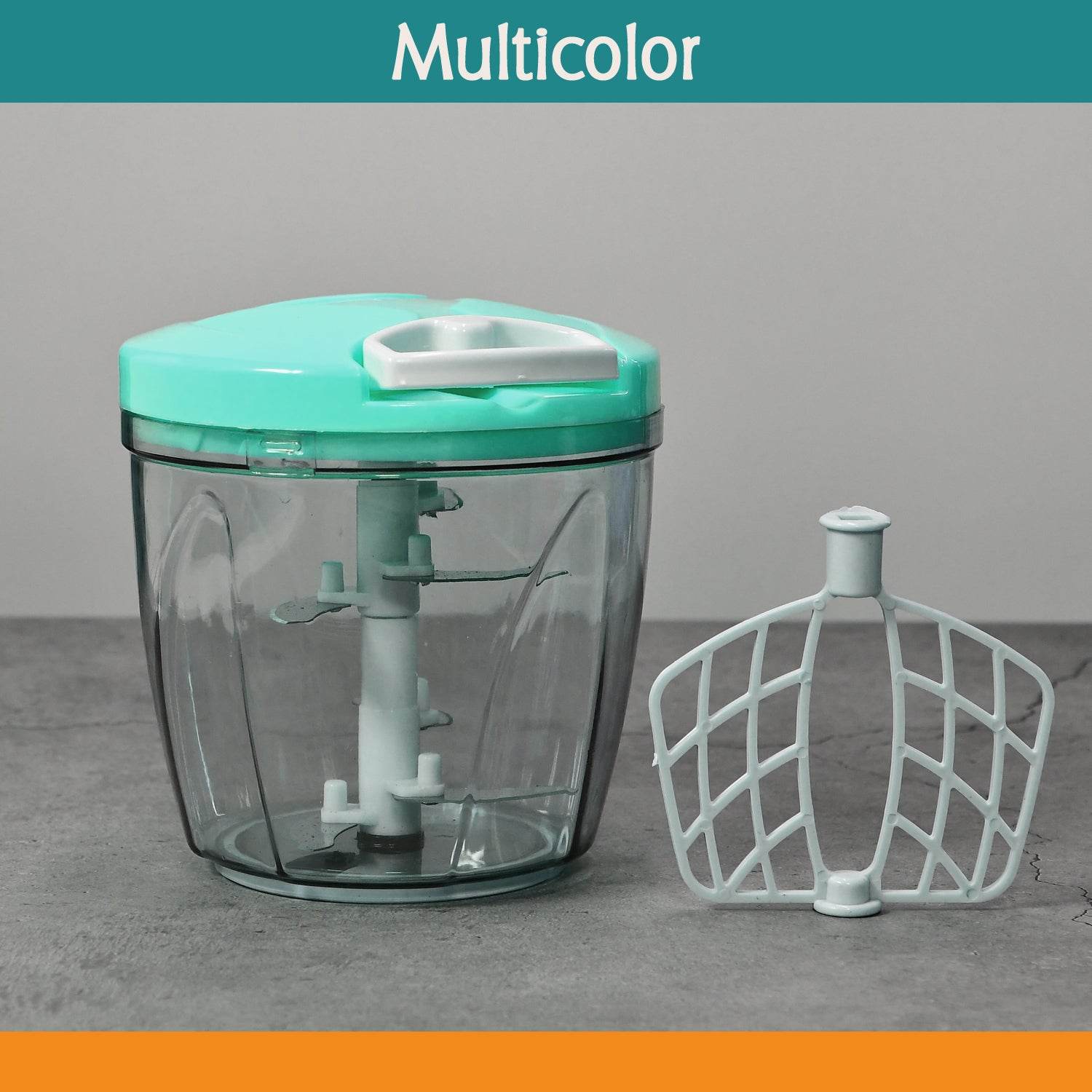 6 BLADE 2IN1 MANUAL FOOD CHOPPER, COMPACT & POWERFUL HAND HELD VEGETABLE CHOPPER (1000Ml) - infinityexculsivestore.com