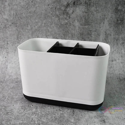 6 Compartment Multi Purpose Organizer Toothbrush Holder Stand Plastic Caddy (1 Pc) - infinityexculsivestore.com