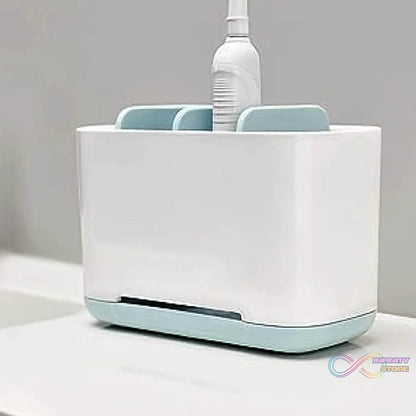 6 Compartment Multi Purpose Organizer Toothbrush Holder Stand Plastic Caddy (1 Pc) - infinityexculsivestore.com
