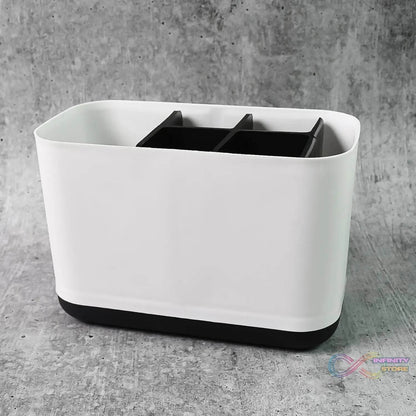 6 Compartment Multi Purpose Organizer Toothbrush Holder Stand Plastic Caddy (1 Pc) - infinityexculsivestore.com